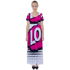 Lol-acronym-laugh-out-loud-laughing High Waist Short Sleeve Maxi Dress