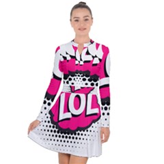 Lol-acronym-laugh-out-loud-laughing Long Sleeve Panel Dress