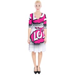 Lol-acronym-laugh-out-loud-laughing Wrap Up Cocktail Dress