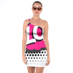 Lol-acronym-laugh-out-loud-laughing One Shoulder Ring Trim Bodycon Dress by 99art