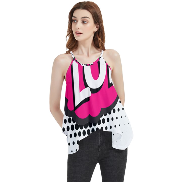 Lol-acronym-laugh-out-loud-laughing Flowy Camisole Tank Top