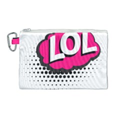 Lol-acronym-laugh-out-loud-laughing Canvas Cosmetic Bag (Large)