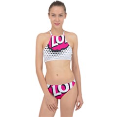 Lol-acronym-laugh-out-loud-laughing Racer Front Bikini Set by 99art