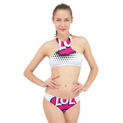 Lol-acronym-laugh-out-loud-laughing High Neck Bikini Set by 99art