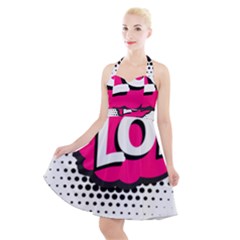 Lol-acronym-laugh-out-loud-laughing Halter Party Swing Dress 