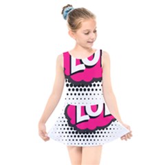 Lol-acronym-laugh-out-loud-laughing Kids  Skater Dress Swimsuit