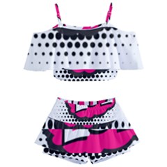 Lol-acronym-laugh-out-loud-laughing Kids  Off Shoulder Skirt Bikini