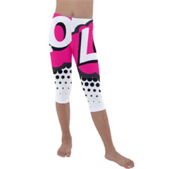 Lol-acronym-laugh-out-loud-laughing Kids  Lightweight Velour Capri Leggings 