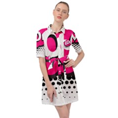 Lol-acronym-laugh-out-loud-laughing Belted Shirt Dress