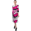 Lol-acronym-laugh-out-loud-laughing Ruffle End Midi Chiffon Dress View1