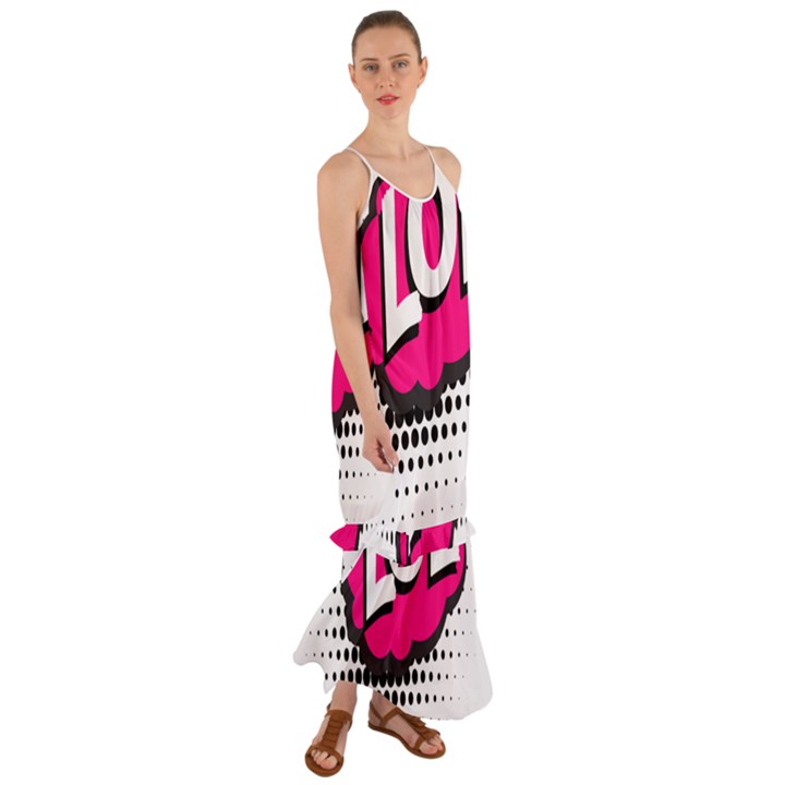 Lol-acronym-laugh-out-loud-laughing Cami Maxi Ruffle Chiffon Dress