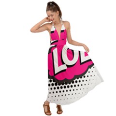 Lol-acronym-laugh-out-loud-laughing Backless Maxi Beach Dress