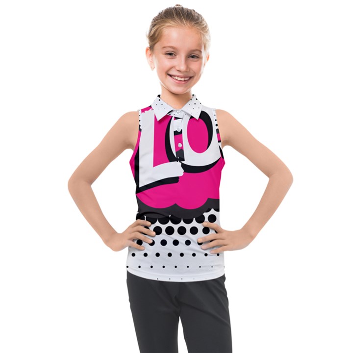 Lol-acronym-laugh-out-loud-laughing Kids  Sleeveless Polo Tee