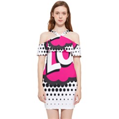 Lol-acronym-laugh-out-loud-laughing Shoulder Frill Bodycon Summer Dress