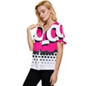 Lol-acronym-laugh-out-loud-laughing Bow Sleeve Button Up Top View2