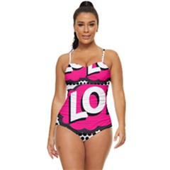 Lol-acronym-laugh-out-loud-laughing Retro Full Coverage Swimsuit