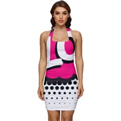 Lol-acronym-laugh-out-loud-laughing Sleeveless Wide Square Neckline Ruched Bodycon Dress