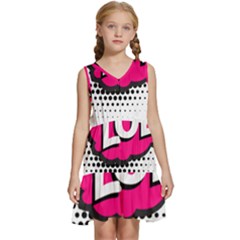 Lol-acronym-laugh-out-loud-laughing Kids  Sleeveless Tiered Mini Dress