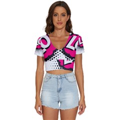 Lol-acronym-laugh-out-loud-laughing V-Neck Crop Top