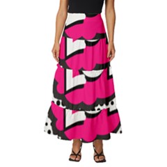 Lol-acronym-laugh-out-loud-laughing Tiered Ruffle Maxi Skirt by 99art