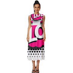 Lol-acronym-laugh-out-loud-laughing Sleeveless Round Neck Midi Dress