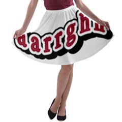 Comic-text-frustration-bother A-line Skater Skirt by 99art