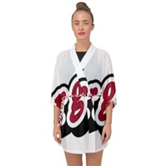 Comic-text-frustration-bother Half Sleeve Chiffon Kimono by 99art