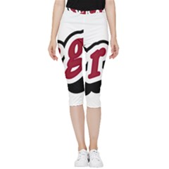 Comic-text-frustration-bother Inside Out Lightweight Velour Capri Leggings 