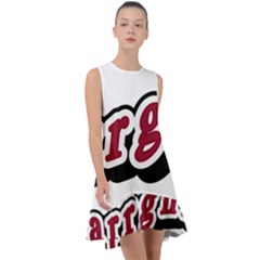 Comic-text-frustration-bother Frill Swing Dress by 99art