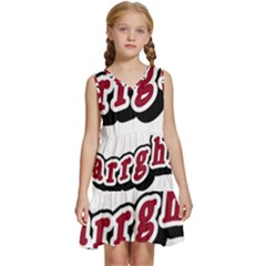 Comic-text-frustration-bother Kids  Sleeveless Tiered Mini Dress by 99art