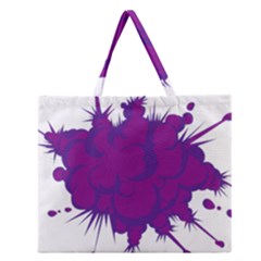 Explosion-firecracker-pyrotechnics Zipper Large Tote Bag by 99art