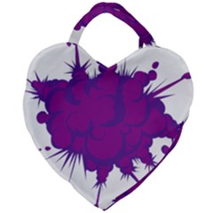 Explosion-firecracker-pyrotechnics Giant Heart Shaped Tote by 99art