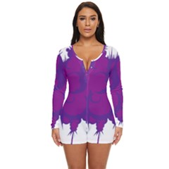 Explosion-firecracker-pyrotechnics Long Sleeve Boyleg Swimsuit by 99art