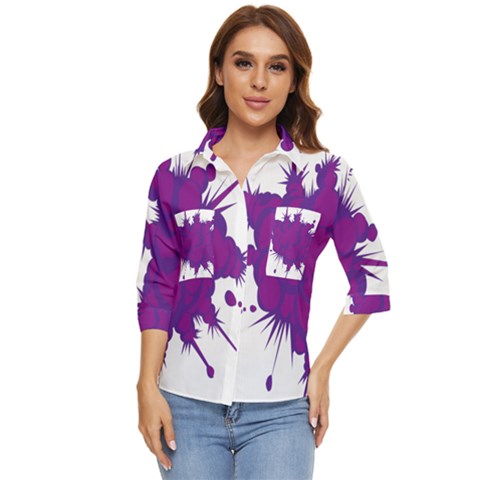 Explosion-firecracker-pyrotechnics Women s Quarter Sleeve Pocket Shirt by 99art