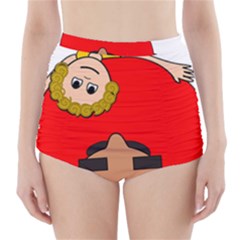 Comic-characters-grandfather High-waisted Bikini Bottoms by 99art