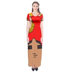 Comic-characters-grandfather Short Sleeve Maxi Dress by 99art