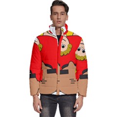 Comic-characters-grandfather Men s Puffer Bubble Jacket Coat by 99art