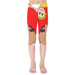 Comic-characters-grandfather Kids  Capri Leggings  by 99art