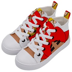 Comic-characters-grandfather Kids  Mid-top Canvas Sneakers by 99art