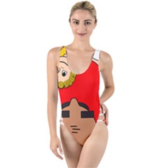 Comic-characters-grandfather High Leg Strappy Swimsuit by 99art