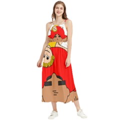 Comic-characters-grandfather Boho Sleeveless Summer Dress