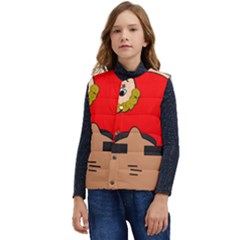 Comic-characters-grandfather Kid s Short Button Up Puffer Vest	 by 99art