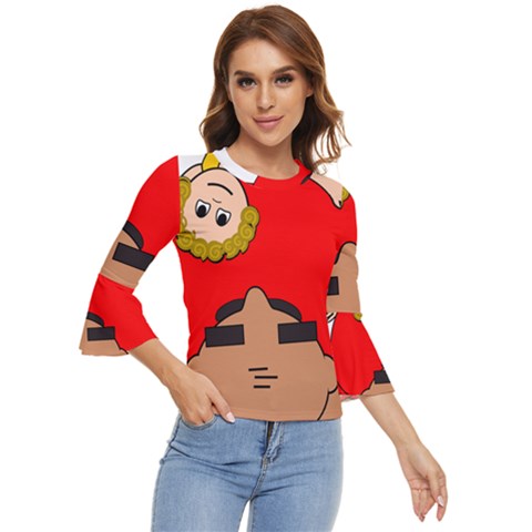 Comic-characters-grandfather Bell Sleeve Top by 99art