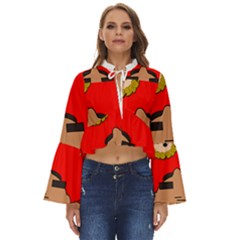 Comic-characters-grandfather Boho Long Bell Sleeve Top