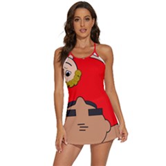 Comic-characters-grandfather 2-in-1 Flare Activity Dress by 99art