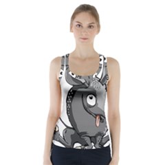 Animal-armadillo-armored-ball- Racer Back Sports Top by 99art