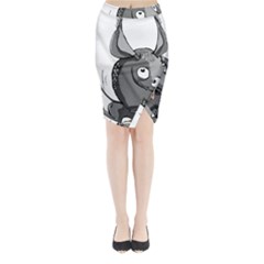 Animal-armadillo-armored-ball- Midi Wrap Pencil Skirt