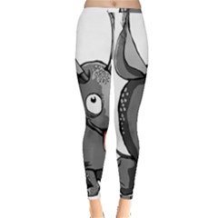 Animal-armadillo-armored-ball- Inside Out Leggings by 99art