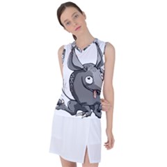 Animal-armadillo-armored-ball- Women s Sleeveless Sports Top by 99art