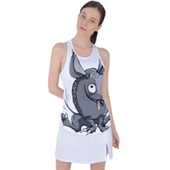 Animal-armadillo-armored-ball- Racer Back Mesh Tank Top by 99art